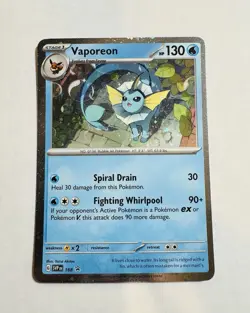 Vaporeon SVP 168 Cosmos Holo Promo Pokemon TCG Scarlet & Violet Black Star - Image 1