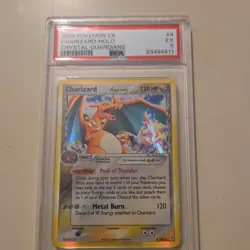2006 Pokemon TCG Crystal Guardians Charizard EX Holo Rare 4/100 Stage 2 PSA 5 - Image 1