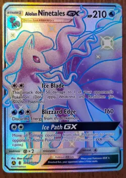 Pokemon Alolan Ninetales GX SV53/SV94 TCG Full Art Holo - Image 1