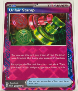 2024 POKEMON TWM EN-TWILIGHT MASQUERADE #165 UNFAIR STAMP - Image 1