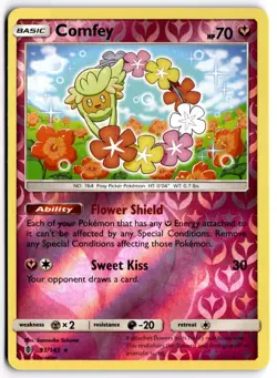 Pokemon TCG Comfey 93/145 Sm-Guardians Rising Reverse Holo - Image 1