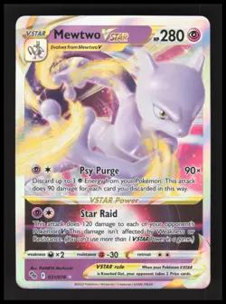 Mewtwo VSTAR Ultra Rare Pokemon GO NM - Image 1
