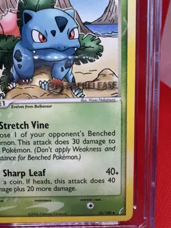 2006 Pokemon TCG Ivysaur 35/100 Prerelease Stamp EX Crystal Guardians CGC 9 MINT - Image 2