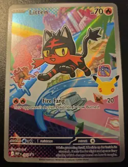 Litten 044 MEP Black Star Promo First Partner Illustration Collection Pokemon - Image 1