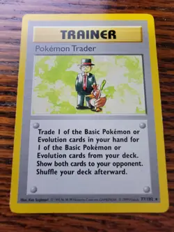 MP Pokemon TCG Pokemon Trader Base Set 77/102 Regular Shadowless Rare - Image 1