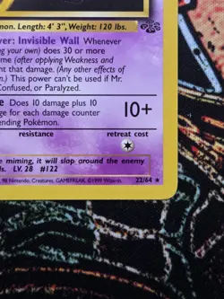 Pokemon TCG Mr. Mime 22/64 Non Holo Rare Jungle Set Unlimited 1999 Vintage WOTC - Image 5