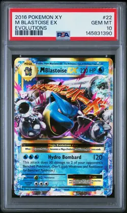 2016 Pokemon Xy Evolutions M Blastoise EX Evolutions PSA 10 #22 New Cert - Image 1