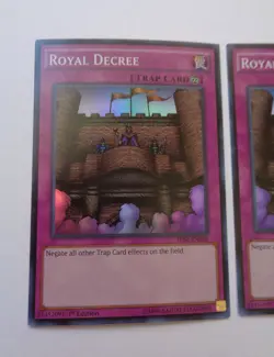 Playset: 3x Royal Decree THSF-EN058 (Super Rare, 1st Ed, Lightly Played / LP) - Image 3