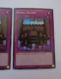 Playset: 3x Royal Decree THSF-EN058 (Super Rare, 1st Ed, Lightly Played / LP) - Image 5