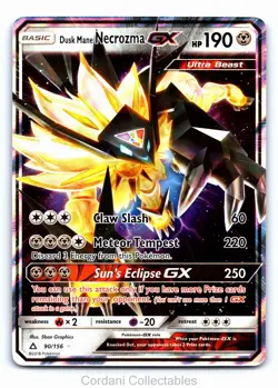 Dusk Mane Necrozma GX 90/156 - Ultra Prism - Pokemon Card - Near Mint - Image 1