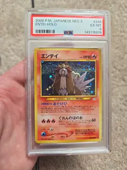 Psa Graded Holo Entei Neo Pokemon Card - Image 2