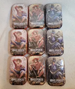 (LOT OF 9) One Piece CCG Card Game 2-Pack Mini Tin Set Vol 2 Bandai NEW SEALED! - Image 1