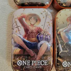 (LOT OF 9) One Piece CCG Card Game 2-Pack Mini Tin Set Vol 2 Bandai NEW SEALED! - Image 4