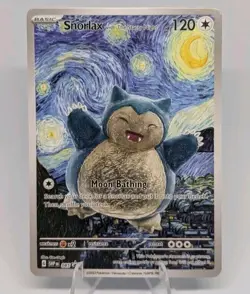 Pokemon Snorlax Starry Night Van Gogh Moon ACG Star Trading Card NM Custom Card - Image 1