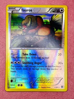 Tauros 57/83 | XY Generations | 2016 Anniversary Pokemon Card Reverse Holo | LP - Image 1