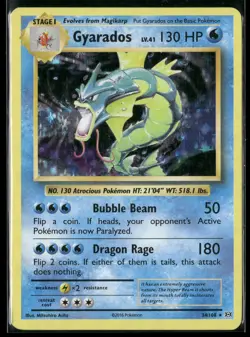 Pokemon Gyarados 34/108 Evolutions Holo Rare MP - Image 1