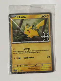 Pikachu 025/165 Holiday Advent Calendar Promo Sealed Pokemon Card - Image 1
