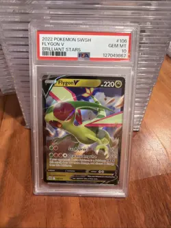 2022 PSA 10 POKEMON SWSH BRILLIANT STARS FULL ART FLYGON - Image 1