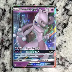 Pokemon Mewtwo GX 31/68 Hidden Fates Ultra Rare Holo 180 HP Psychic Basic - Image 1