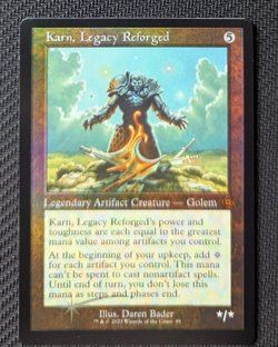 MTG Karn, Legacy Reforged RETRO FRAME FOIL MOM: The Aftermath NM - Image 1