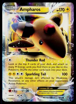 Ampharos EX - Holo 27/98 Ultra Rare Pokemon XY - Ancient Origins NM - Image 1