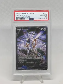 Pokemon Arceus V 166/172 Brilliant Stars Full Art Ultra Rare Holo PSA 10 2022 - Image 1