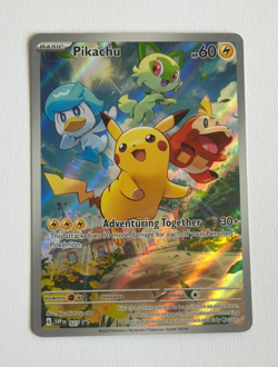 Pokemon TCG Pikachu 027 Black Star Promo, Scarlet & Violet - NM - Image 1