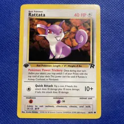 Pokemon TCG Team Rocket Rattata 66/82 1st Edition WOTC - gem Mint - Image 1