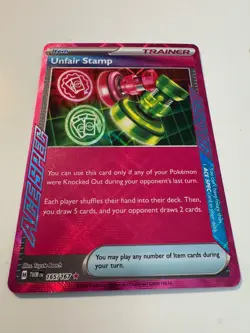Pokemon TCG Twilight Masquerade: Unfair Stamp 165/167 ACE SPEC Rare english - Image 1