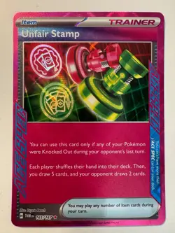 Pokemon TCG Twilight Masquerade: Unfair Stamp 165/167 ACE SPEC Rare english - Image 2
