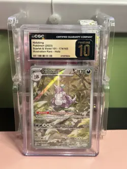 NIDOKING 2023 POKEMON S&V 151 ILLUSTRATION RARE HOLO 174/165 CGC Pristine 10 - Image 1