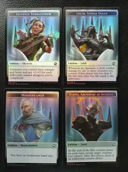 MTG Adventures in the Forgotten Realms DoubleSided Foil Planeswalker Tokens NM/M - Image 1