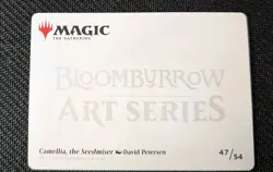 MTG Camellia, the Seedmiser (47/54) Gold-Stamped Art Card Bloomburrow NM/M - Image 2