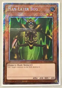 YuGiOh! Man-Eater Bug RA03-EN082 - Platinum Secret Rare 1st Edition NM/M - Image 1
