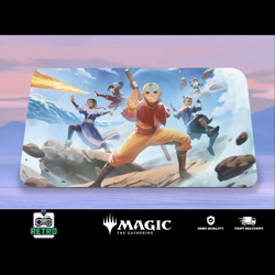 Avatar x MTG – Aang & Team Battle Design | TCG Mat for Magic/ FREE SHIPPING - Image 1