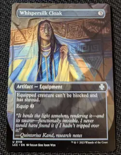 MTG Lost Caverns of Ixalan Commander Whispersilk Cloak (Borderless) NM/M - Image 1