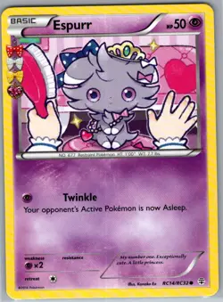 Espurr RC14/RC32 Non Holo Generations: Radiant Collection - Pokemon Card - NM - Image 1