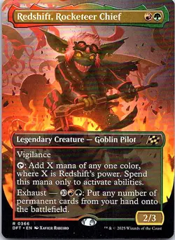 Redshift, Rocketeer Chief (Borderless) R Legendary Creature — Goblin Pilot Norma - Image 1