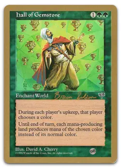 Hall of Gemstone - 1998 Brian Selden (MIR) (SB) LP World Championship Magic MTG - Image 1