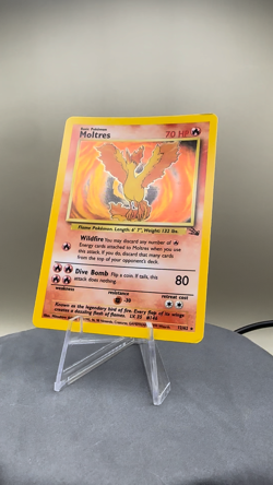 Moltres 12/62 - Fossil Set - DMG - Holo - Pokemon TCG - Vintage 1999 - Image 2