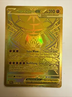 Pokemon Mega Zygarde ex Gold Hyper Rare 124/088 Perfect Order JUST PULLED - Image 1