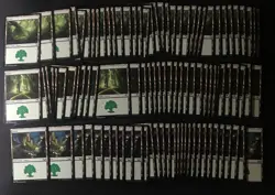 MTG 100 Basic Lands (FORESTS) Various Sets NM/M Pack Fresh - Image 1