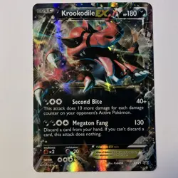 Pokemon Krookodile EX XY25 XY Promo Full Art Holo Basic HP 180 - Image 1