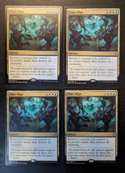 MTG Time Wipe x4 RARE PLAYSET War of the Spark NM/M Pack Fresh - Image 1