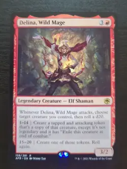 MTG Delina, Wild Mage Regular Nonfoil Rare Forgotten Realms NM/M Pack Fresh - Image 1
