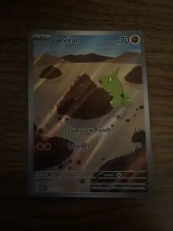 Pokemon TCG - Larvitar - 203/197 Obsidian Flames - Illustration Rare Full Art - Image 1