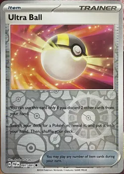 Ultra Ball Reverse Holo - 091/091 - Paldean Fates Pokemon 2024 - Image 1