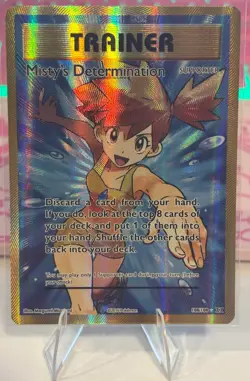 2016 POKEMON XY EVOLUTIONS MISTY'S DETERMINATION 108/108 FULL ART HOLO TRAINER - Image 1