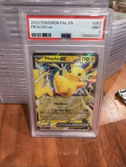 PIKACHU!! 2023 POKEMON PAL EN-PALDEA EVOLVED PIKACHU EX #063 - PSA 9 - Image 1