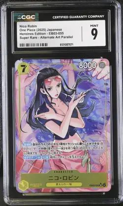 CGC 9 Nico Robin #EB03-055 Japanese 2025 One Piece Heroines Edition - Image 1